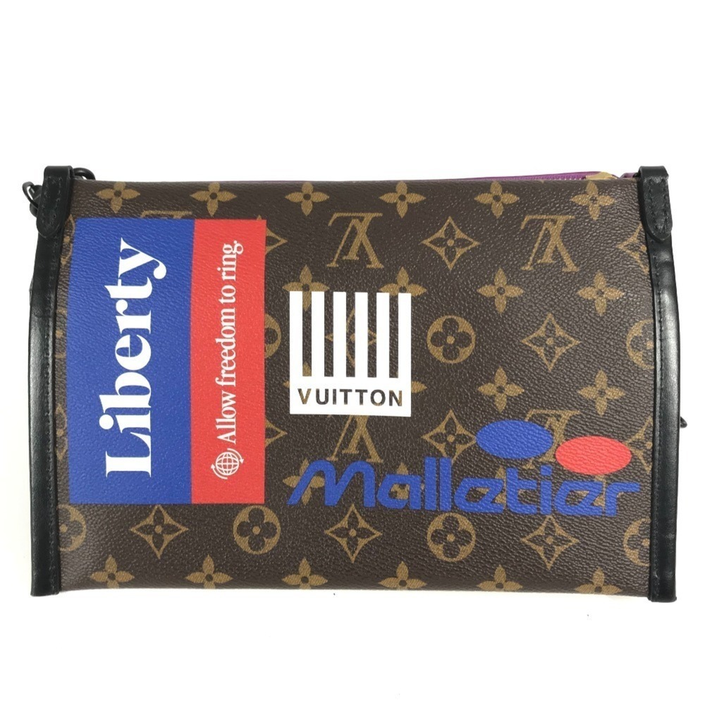 LOUIS VUITTON Brown Monogram Canvas Pochette Shoulder Bag - Picture 3 of 15